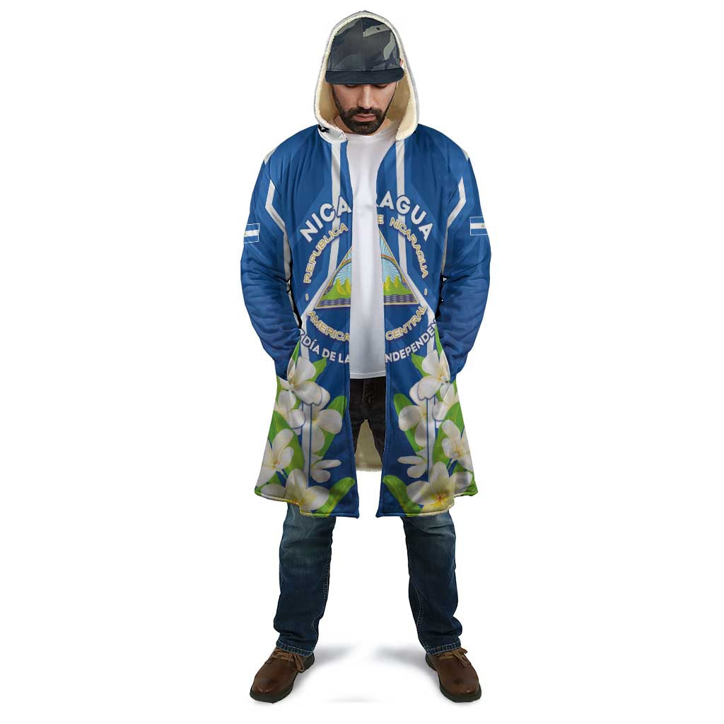 Nicaragua Independence Day 1821 Cloak Coat Of Arms With Plumeria - Wonder Print Shop