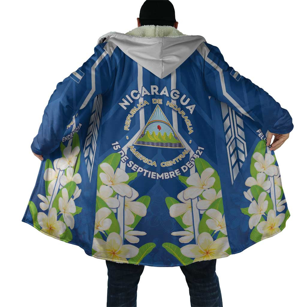Nicaragua Independence Day 1821 Cloak Coat Of Arms With Plumeria - Wonder Print Shop