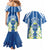 Nicaragua Independence Day 1821 Couples Matching Mermaid Dress and Hawaiian Shirt Coat Of Arms With Plumeria - Wonder Print Shop