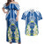 Nicaragua Independence Day 1821 Couples Matching Off Shoulder Maxi Dress and Hawaiian Shirt Coat Of Arms With Plumeria - Wonder Print Shop