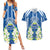 Nicaragua Independence Day 1821 Couples Matching Summer Maxi Dress and Hawaiian Shirt Coat Of Arms With Plumeria - Wonder Print Shop