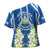 Nicaragua Independence Day 1821 Cross Shoulder Shirt Coat Of Arms With Plumeria - Wonder Print Shop