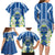 Nicaragua Independence Day 1821 Family Matching Long Sleeve Bodycon Dress and Hawaiian Shirt Coat Of Arms With Plumeria - Wonder Print Shop