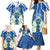 Nicaragua Independence Day 1821 Family Matching Mermaid Dress and Hawaiian Shirt Coat Of Arms With Plumeria - Wonder Print Shop
