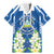 Nicaragua Independence Day 1821 Family Matching Mermaid Dress and Hawaiian Shirt Coat Of Arms With Plumeria - Wonder Print Shop