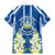Nicaragua Independence Day 1821 Family Matching Mermaid Dress and Hawaiian Shirt Coat Of Arms With Plumeria - Wonder Print Shop