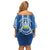 Nicaragua Independence Day 1821 Family Matching Off Shoulder Short Dress and Hawaiian Shirt Coat Of Arms With Plumeria - Wonder Print Shop