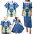 Nicaragua Independence Day 1821 Family Matching Puletasi and Hawaiian Shirt Coat Of Arms With Plumeria - Wonder Print Shop