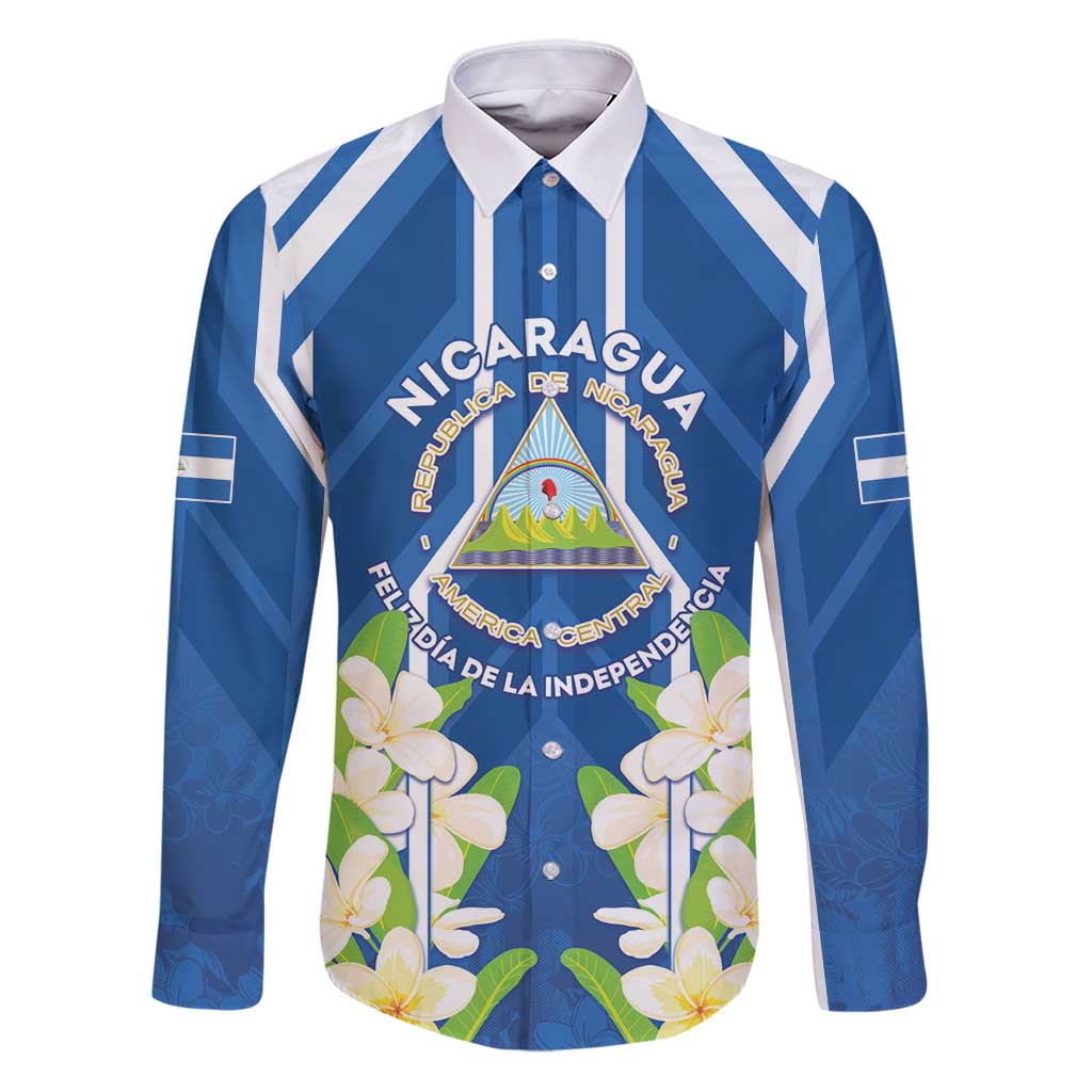 Nicaragua Independence Day 1821 Family Matching Puletasi and Hawaiian Shirt Coat Of Arms With Plumeria - Wonder Print Shop
