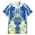 Nicaragua Independence Day 1821 Family Matching Short Sleeve Bodycon Dress and Hawaiian Shirt Coat Of Arms With Plumeria - Wonder Print Shop