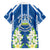 Nicaragua Independence Day 1821 Family Matching Short Sleeve Bodycon Dress and Hawaiian Shirt Coat Of Arms With Plumeria - Wonder Print Shop