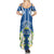 Nicaragua Independence Day 1821 Family Matching Summer Maxi Dress and Hawaiian Shirt Coat Of Arms With Plumeria - Wonder Print Shop