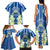 Nicaragua Independence Day 1821 Family Matching Tank Maxi Dress and Hawaiian Shirt Coat Of Arms With Plumeria - Wonder Print Shop