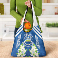 Nicaragua Independence Day 1821 Grocery Bag Coat Of Arms With Plumeria - Wonder Print Shop