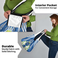 Nicaragua Independence Day 1821 Grocery Bag Coat Of Arms With Plumeria - Wonder Print Shop