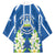 Nicaragua Independence Day 1821 Kimono Coat Of Arms With Plumeria - Wonder Print Shop