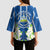 Nicaragua Independence Day 1821 Kimono Sleeve Blouse Coat Of Arms With Plumeria - Wonder Print Shop
