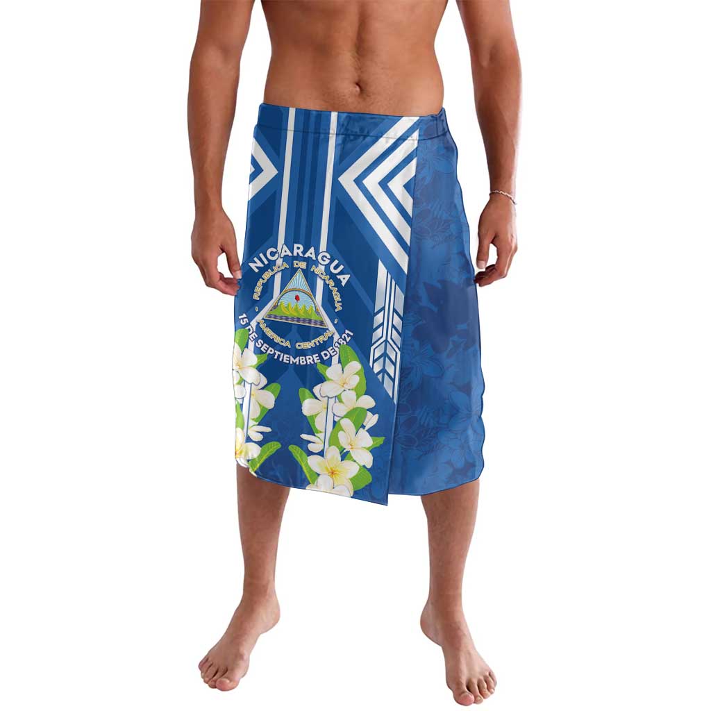 Nicaragua Independence Day 1821 Lavalava Coat Of Arms With Plumeria - Wonder Print Shop
