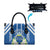 Nicaragua Independence Day 1821 Leather Bag Coat Of Arms With Plumeria - Wonder Print Shop