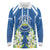 Nicaragua Independence Day 1821 Long Sleeve Polo Shirt Coat Of Arms With Plumeria - Wonder Print Shop