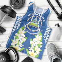 Nicaragua Independence Day 1821 Men Tank Top Coat Of Arms With Plumeria - Wonder Print Shop