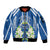 Nicaragua Independence Day 1821 Sleeve Zip Bomber Jacket Coat Of Arms With Plumeria - Wonder Print Shop