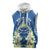 Nicaragua Independence Day 1821 Sleeveless Hoodie Coat Of Arms With Plumeria - Wonder Print Shop