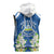 Nicaragua Independence Day 1821 Sleeveless Hoodie Coat Of Arms With Plumeria - Wonder Print Shop
