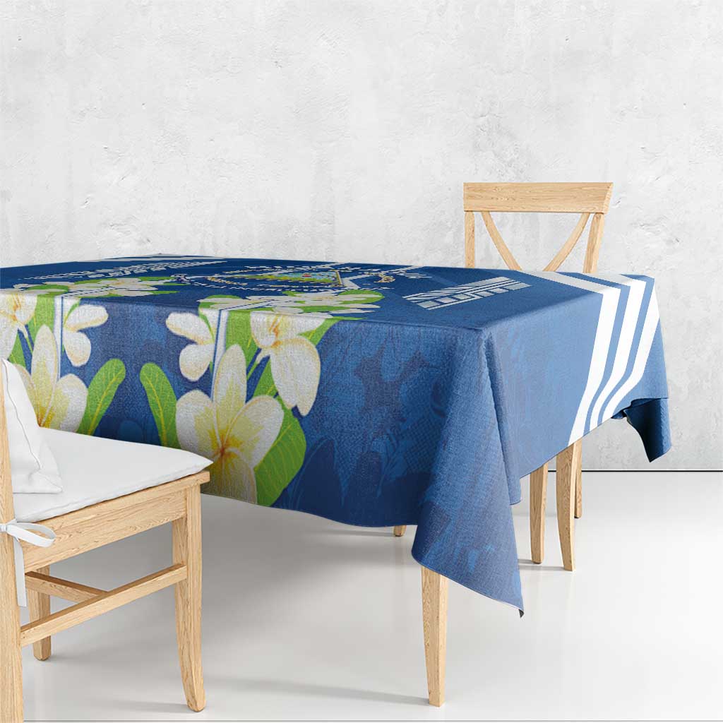 Nicaragua Independence Day 1821 Tablecloth Coat Of Arms With Plumeria - Wonder Print Shop