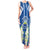 Nicaragua Independence Day 1821 Tank Maxi Dress Coat Of Arms With Plumeria - Wonder Print Shop