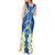 Nicaragua Independence Day 1821 Tank Maxi Dress Coat Of Arms With Plumeria - Wonder Print Shop