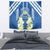 Nicaragua Independence Day 1821 Tapestry Coat Of Arms With Plumeria - Wonder Print Shop