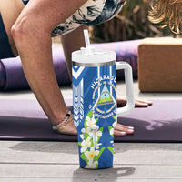 Nicaragua Independence Day 1821 Tumbler With Handle Coat Of Arms With Plumeria - Wonder Print Shop