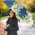 Nicaragua Independence Day 1821 Umbrella Coat Of Arms With Plumeria - Wonder Print Shop