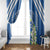 Nicaragua Independence Day 1821 Window Curtain Coat Of Arms With Plumeria - Wonder Print Shop
