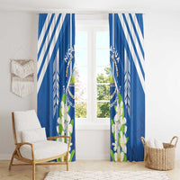 Nicaragua Independence Day 1821 Window Curtain Coat Of Arms With Plumeria - Wonder Print Shop