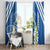 Nicaragua Independence Day 1821 Window Curtain Coat Of Arms With Plumeria - Wonder Print Shop