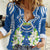 Nicaragua Independence Day 1821 Women Casual Shirt Coat Of Arms With Plumeria - Wonder Print Shop