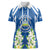Nicaragua Independence Day 1821 Women Polo Shirt Coat Of Arms With Plumeria - Wonder Print Shop