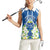 Nicaragua Independence Day 1821 Women Sleeveless Polo Shirt Coat Of Arms With Plumeria - Wonder Print Shop