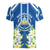 Nicaragua Independence Day 1821 Women V-Neck T-Shirt Coat Of Arms With Plumeria - Wonder Print Shop