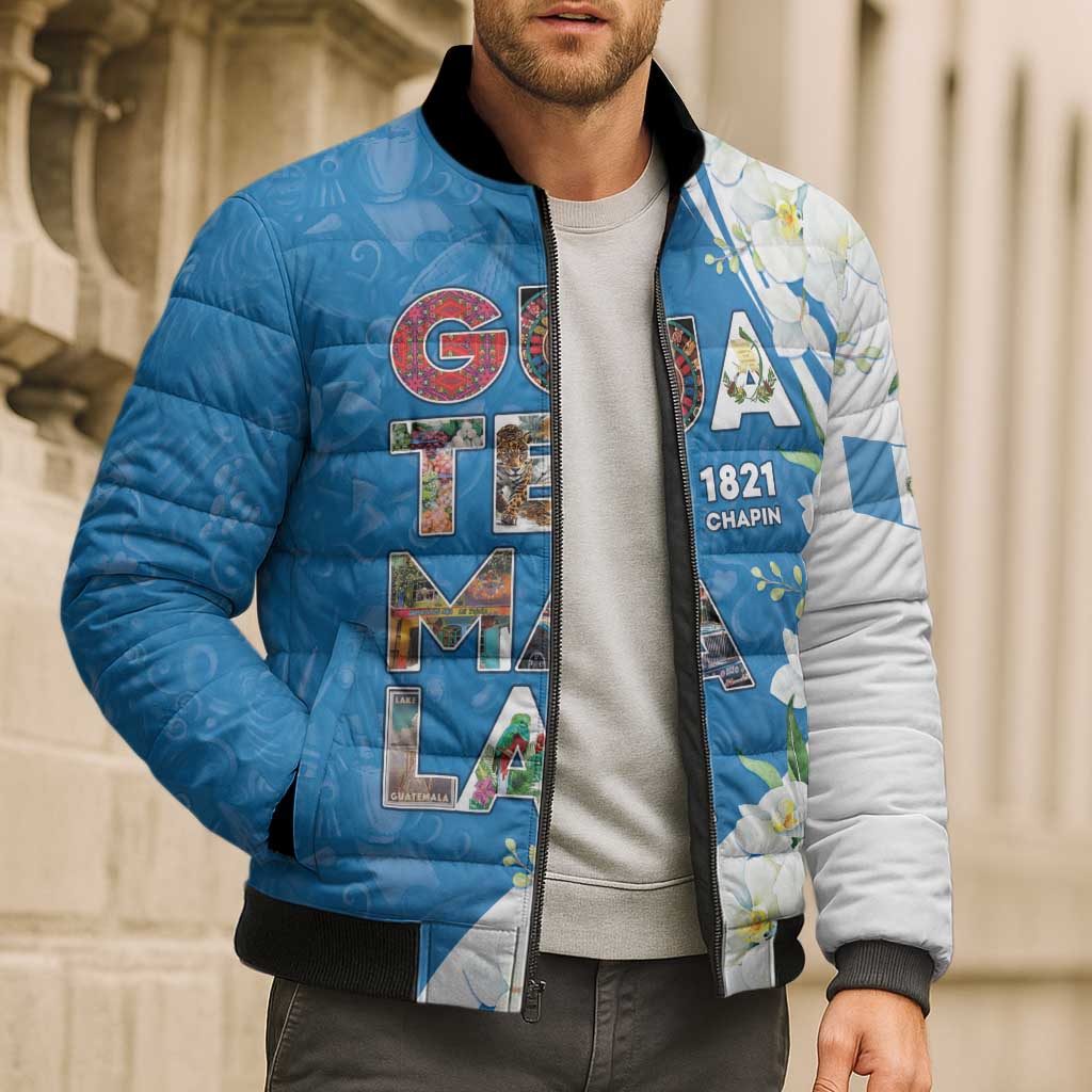 Guatemala 1821 Chapin Bomber Puffer Jacket Happy Independence Day - Wonder Print Shop