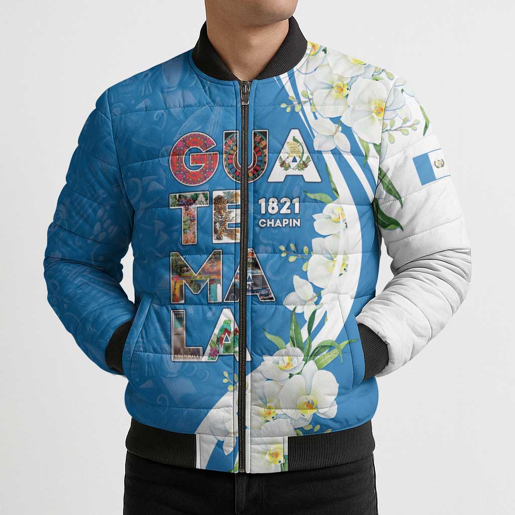 Guatemala 1821 Chapin Bomber Puffer Jacket Happy Independence Day - Wonder Print Shop
