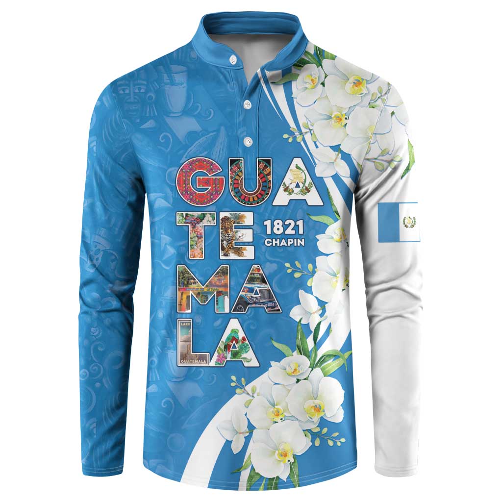 Guatemala 1821 Chapin Button Sweatshirt Happy Independence Day - Wonder Print Shop