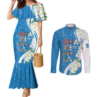 Guatemala 1821 Chapin Couples Matching Mermaid Dress and Long Sleeve Button Shirt Happy Independence Day - Wonder Print Shop