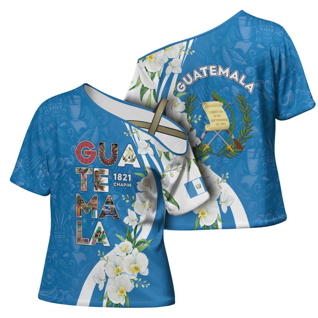 Guatemala 1821 Chapin Cross Shoulder Shirt Happy Independence Day - Wonder Print Shop
