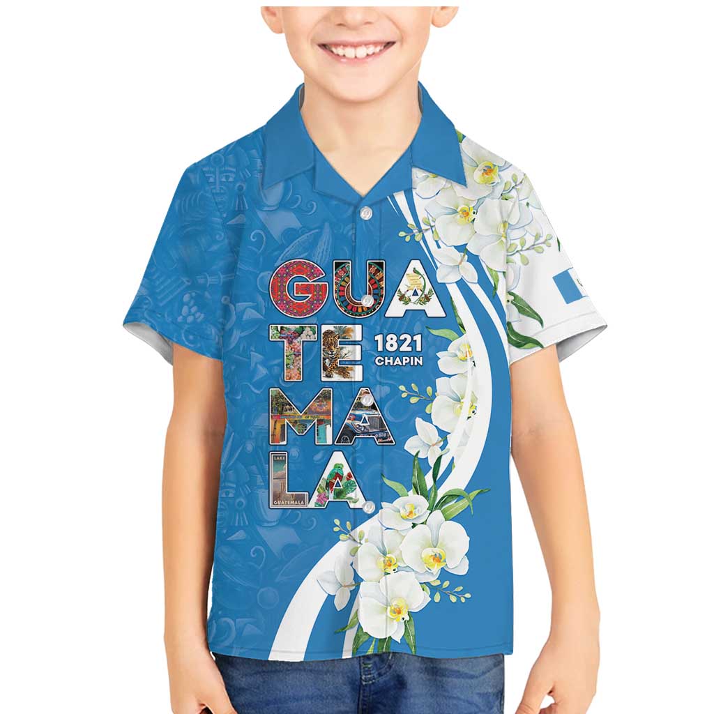 Guatemala 1821 Chapin Family Matching Mermaid Dress and Hawaiian Shirt Happy Independence Day - Wonder Print Shop