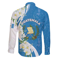 Guatemala 1821 Chapin Family Matching Off The Shoulder Long Sleeve Dress and Hawaiian Shirt Happy Independence Day - Wonder Print Shop