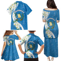 Guatemala 1821 Chapin Family Matching Puletasi and Hawaiian Shirt Happy Independence Day - Wonder Print Shop