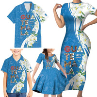 Guatemala 1821 Chapin Family Matching Short Sleeve Bodycon Dress and Hawaiian Shirt Happy Independence Day - Wonder Print Shop